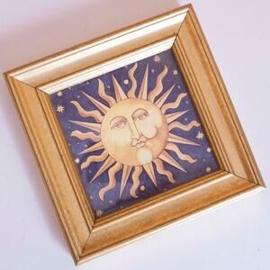 Vintage 1990s Mary Beth Zeitz Celestial Sun Wall Art